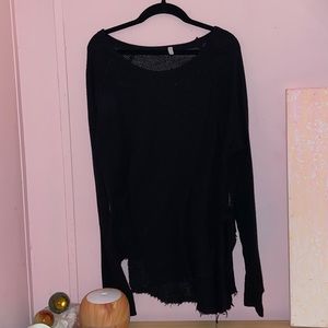 Black Z Supply Long Sleeve Top Size Medium
